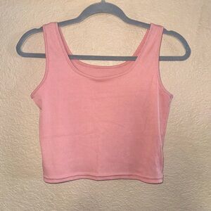 Soft pink square crop top